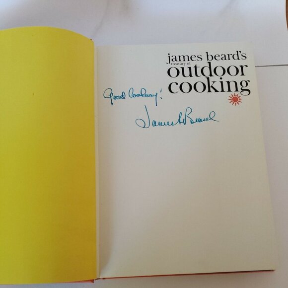 James Beard Cookbook Signed 1st Ed 1st Print 1960 Treasury Of Outdoor Cooking - Picture 3 of 11